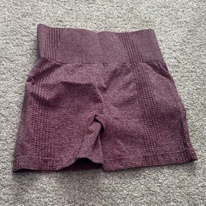 Women's Maroon High-Rise Bike Shorts